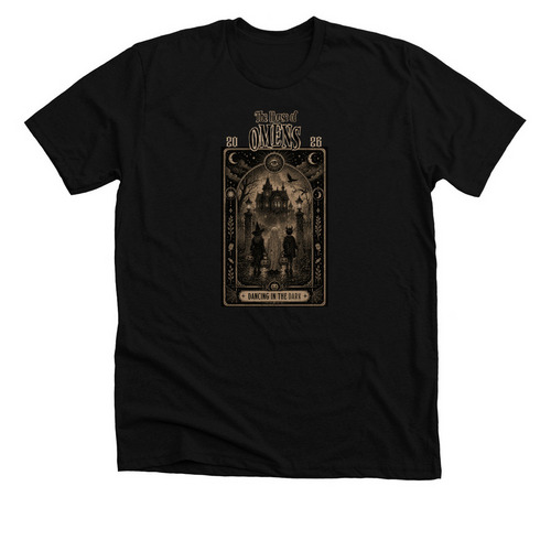 Trick or Treating: The House of Omens, a Solid Black Blend Premium Unisex Tee