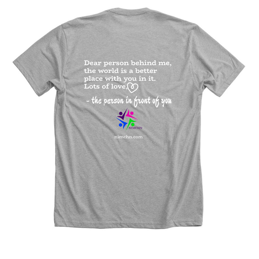 Be Kind, a Athletic Heather Premium Unisex Tee (back-view)