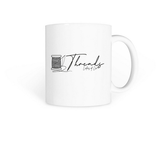 Threads Mugs, a White Coffee Mug