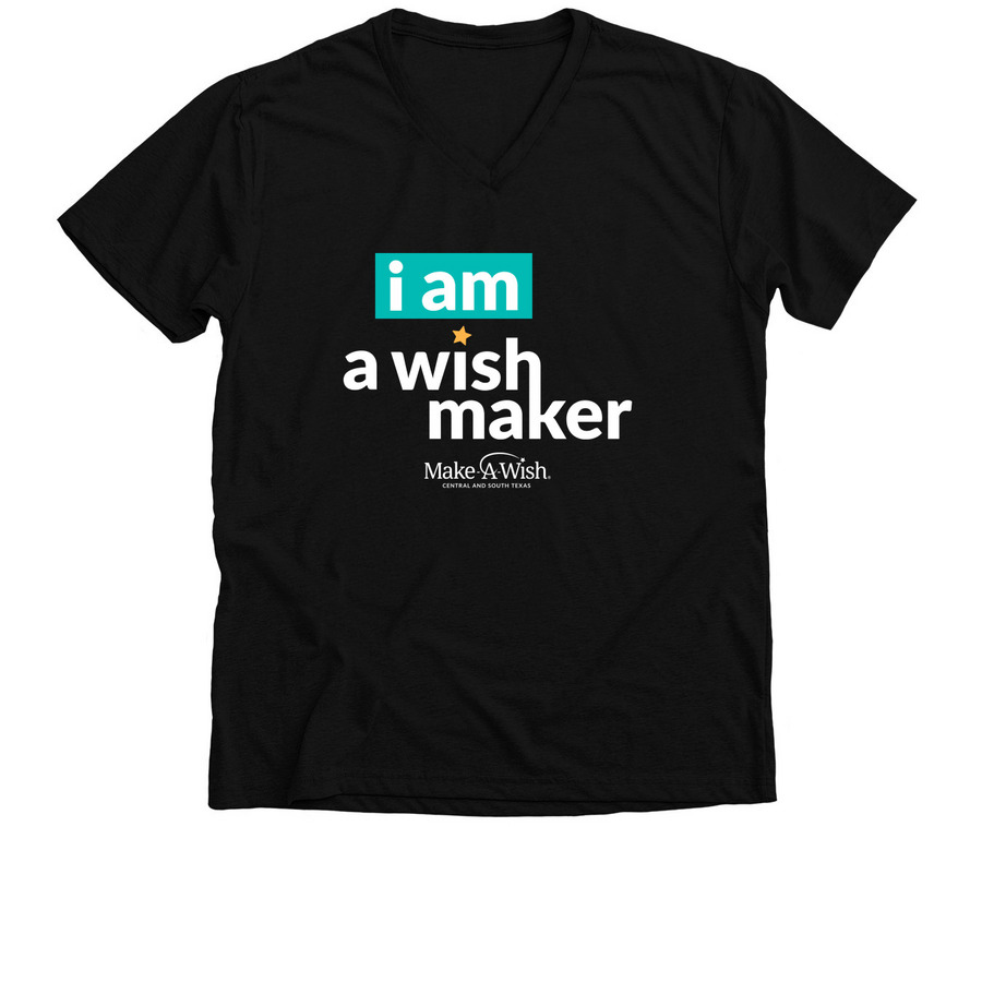 The WishMaker Collection, T-Shirt, a Solid Black Blend Premium V-Neck Tee