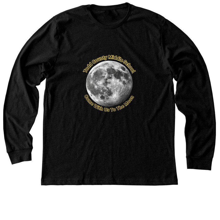 The Moon, a Black Heather Premium Long Sleeve Tee