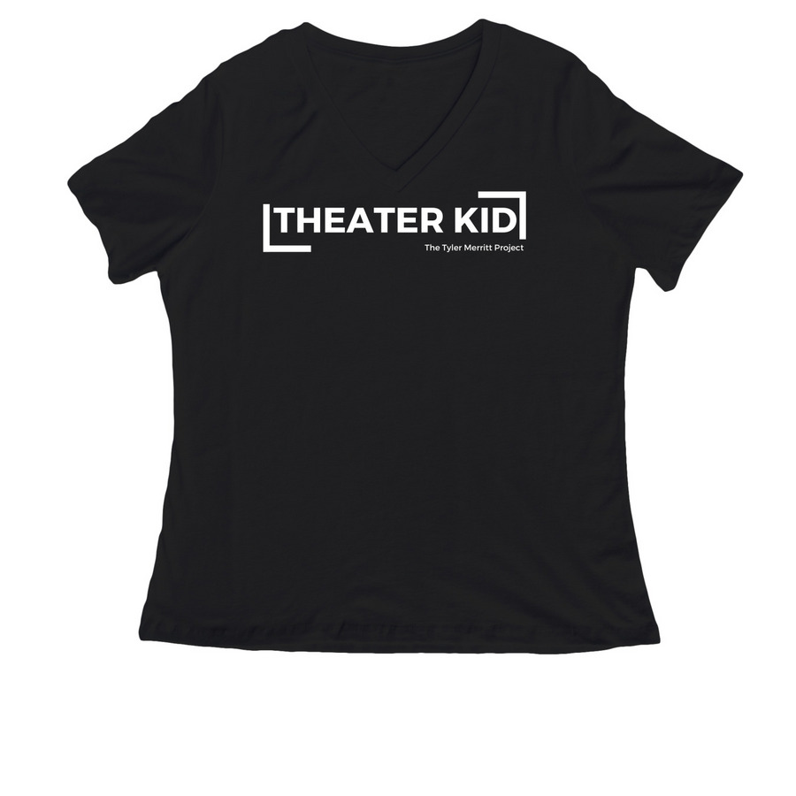 Theater Kid, a Black Women's Relaxed V-Neck Tee