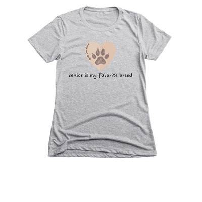 Senior is my favorite breed Women's t-shirt, a Dark Heather Grey Women's Slim Fit Tee