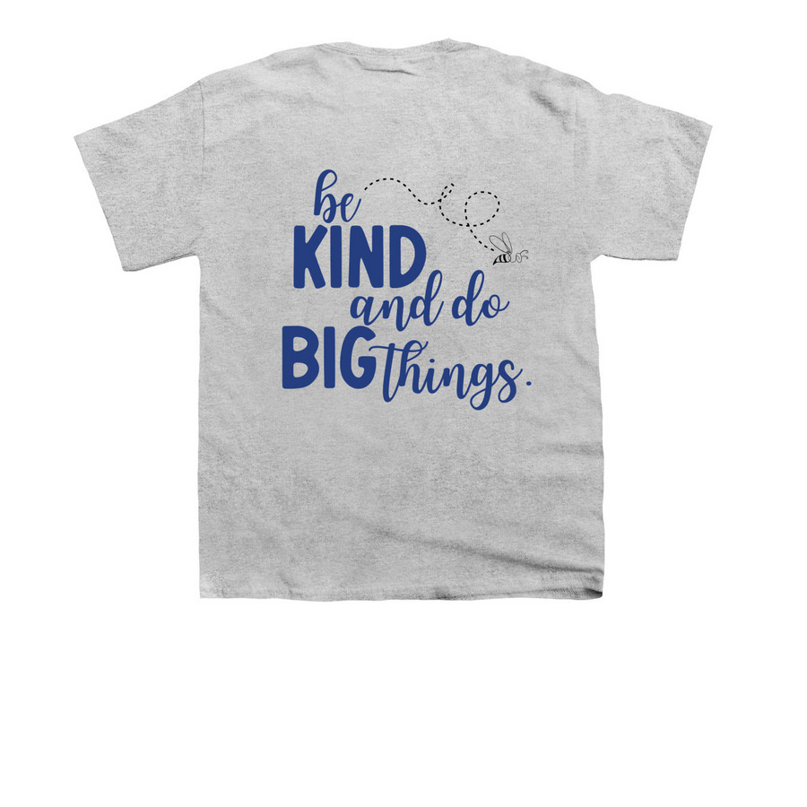 Be Kind, a Sport Grey Youth Unisex Tee (back-view)