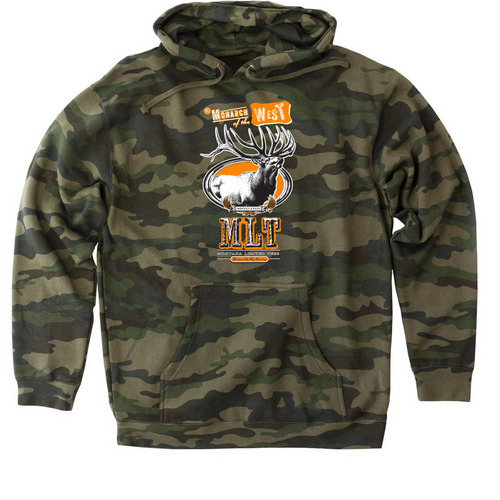 MLT Monarch of the West - BLAZE, a Forest Camo Heavyweight Camo Pullover Hoodie