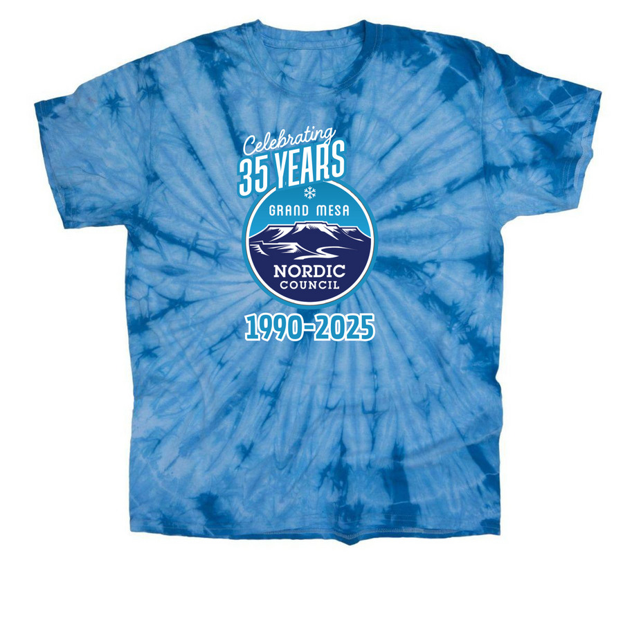 35th Anniversary Commemorative Apparel, a Baby Blue Classic Tie Dye Tee