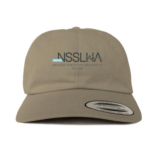 ACU Online NSSLHA Chapter Hat, a Khaki Printed Classic Baseball Cap