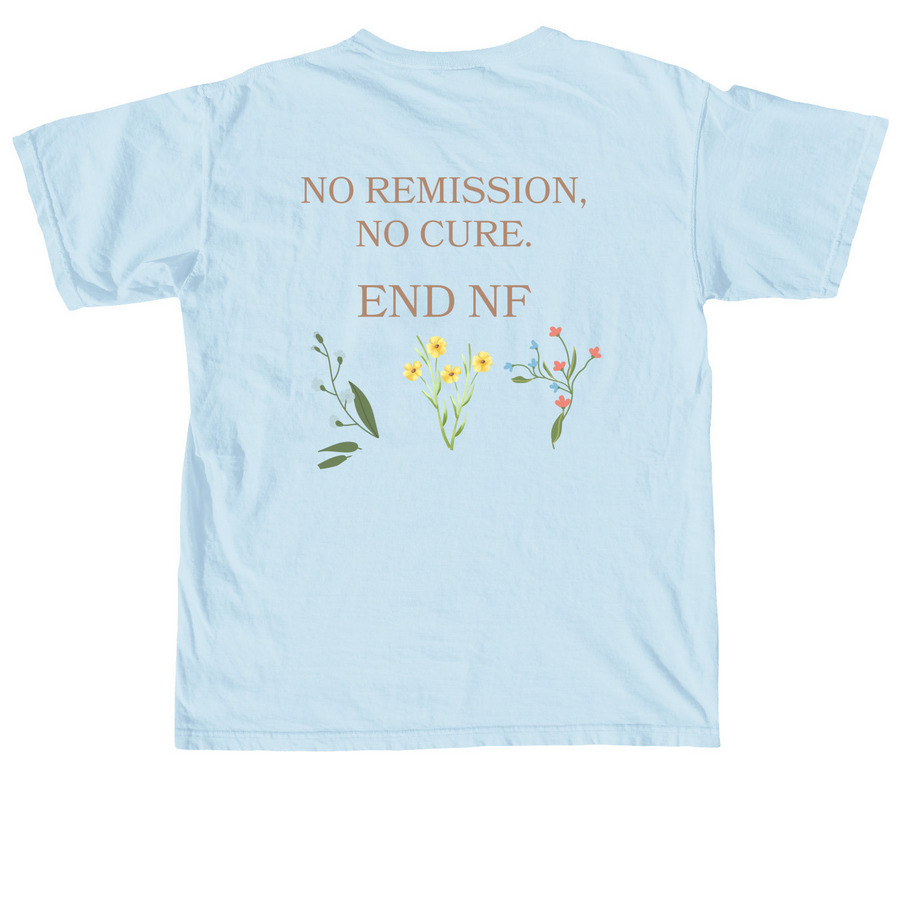 Advocate like a Mother - Floral Ribbon END NF, a Chambray Comfort Colors Unisex Tee (back-view)