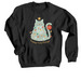HART Happy Meowlidays!, a Black Crewneck Sweatshirt