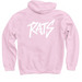 Light Pink Graphic Hoodie, a Light Pink Pullover Hoodie (back-view)