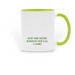 Coffee mug with logo, a Green Two-Tone Ceramic Mug