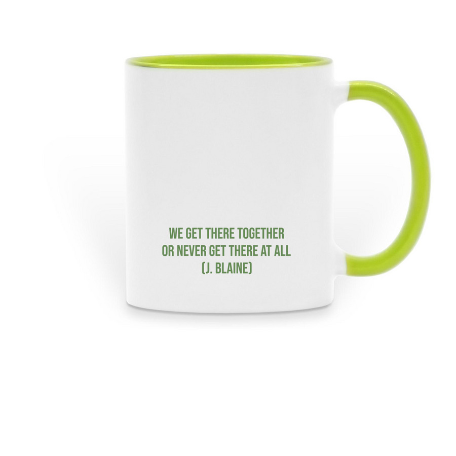 Coffee mug with logo, a Green Two-Tone Ceramic Mug