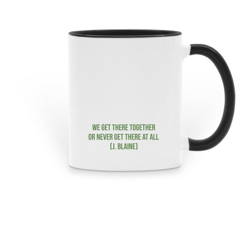 Coffee mug with logo, a Black Two-Tone Ceramic Mug