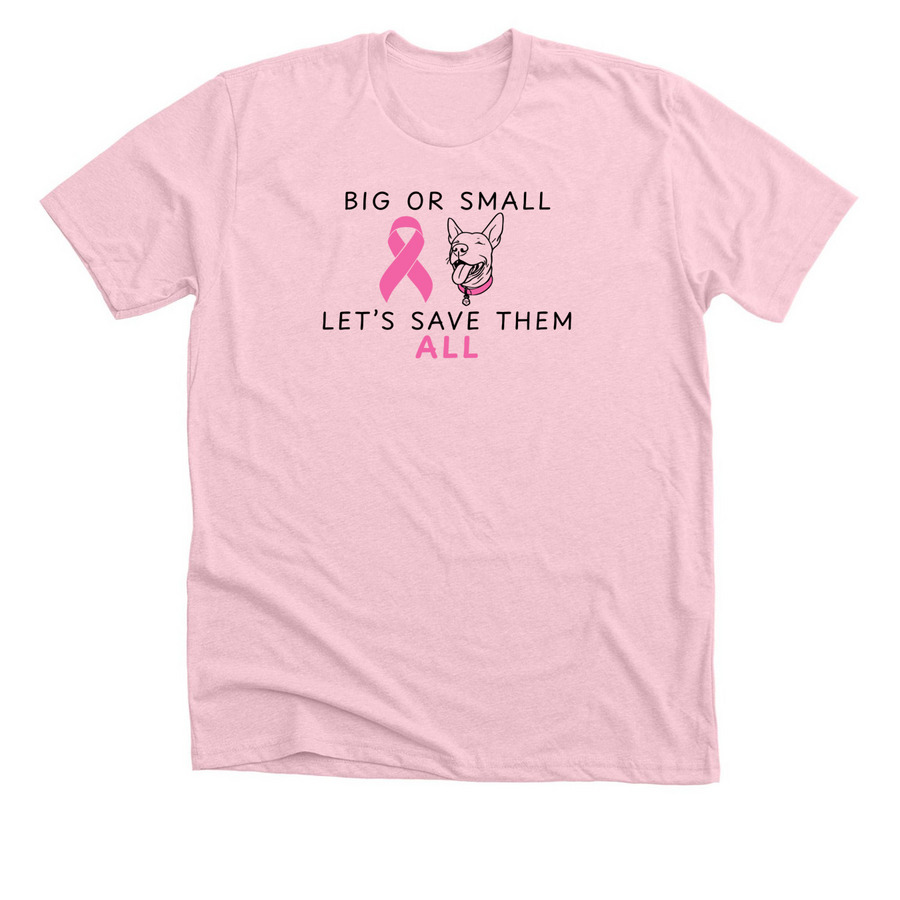 Pit Bull and Breast Cancer Awareness Month, a Heather Pink Premium Unisex Tee