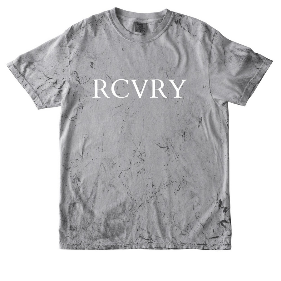 RCVRY Colorblast Tee, a Smoke Comfort Colors Colorblast Tee