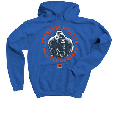 Protect Gorillas Clothing, a Royal Blue Youth Pullover Hoodie