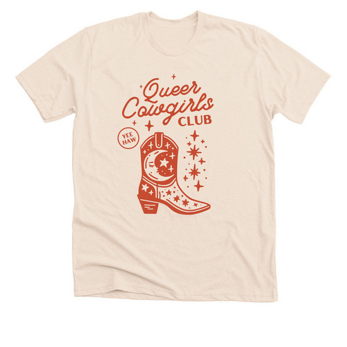 Queer Cowgirls Club&nbsp;?, a Heather Soft Cream Premium Unisex Tee