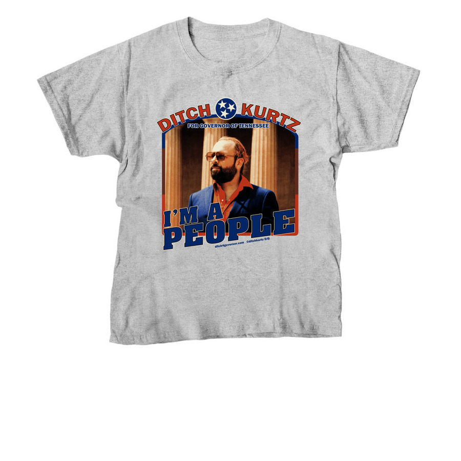 Adam "Ditch" Kurtz for Governor, a Sport Grey Youth Unisex Tee
