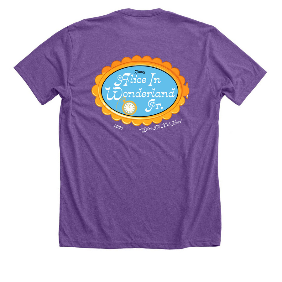 Alice 2026, a Heather Team Purple Premium Unisex Tee (back-view)