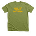 will yap about lactation tee, a Heather Green Premium Unisex Tee