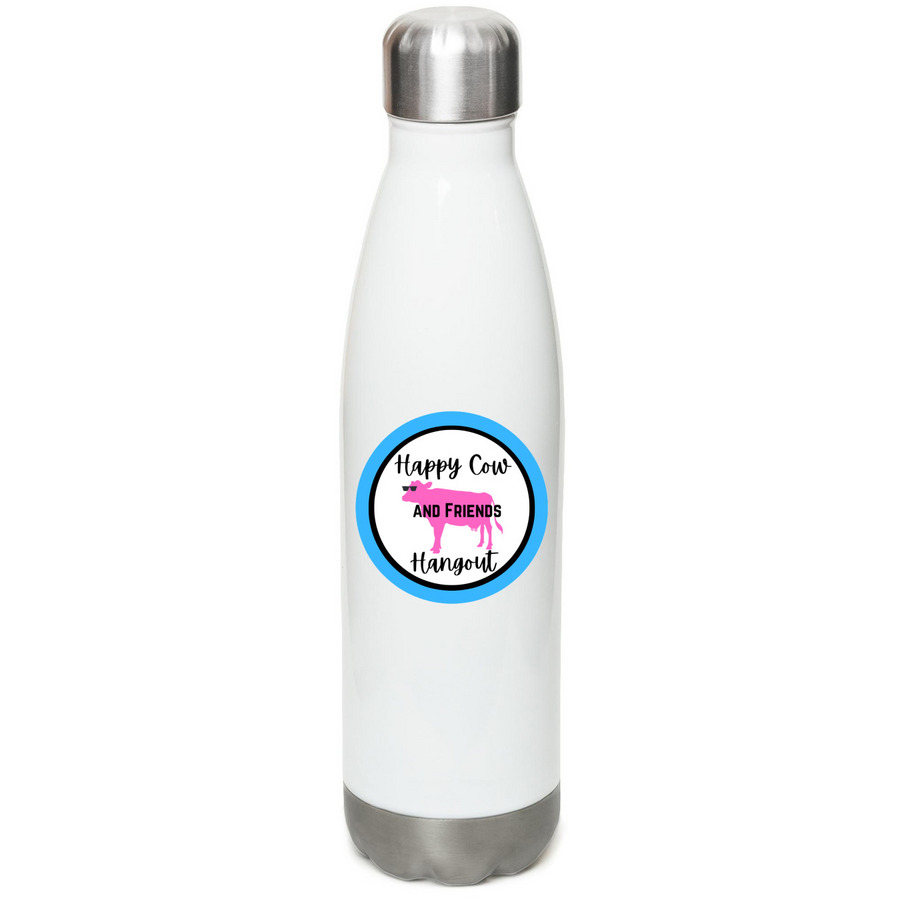 HCAFH Water Bottle, a White Stainless Steel Water Bottle