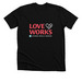 Love Works, a Solid Black Blend Premium Unisex Tee