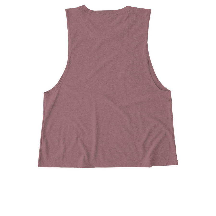 JLSP Sunshine City Palm Tree, a Vintage Rose Allmade Eco Triblend Women?s Muscle Tank (back-view)
