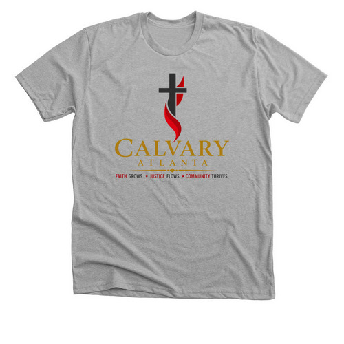 Classic Calvary Logo, a Athletic Heather Premium Unisex Tee