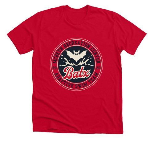 Batx Adaptive Swim Team 2025&nbsp;, a Solid Red Blend Premium Unisex Tee