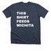 THIS SHIRT FEEDS WICHITA, a Heather Midnight Navy Premium Unisex Tee