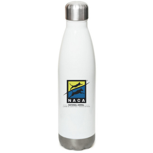 NACA Reusable Water Bottle, a White Stainless Steel Water Bottle