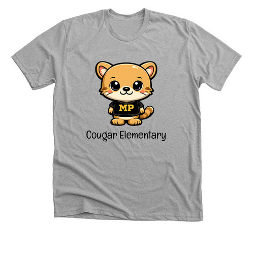 Chibi Style Cougar, a Athletic Heather Premium Unisex Tee