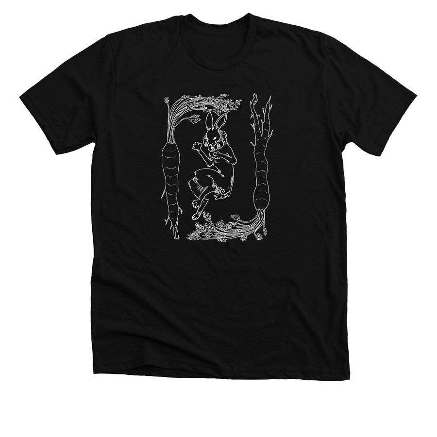 Duke Rabbit, Dark Mode, a Solid Black Blend Premium Unisex Tee