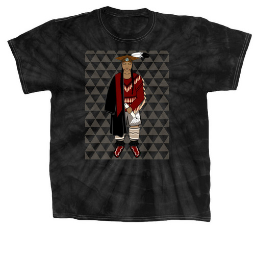 Warrior of 2 worlds, a Black Classic Tie Dye Tee