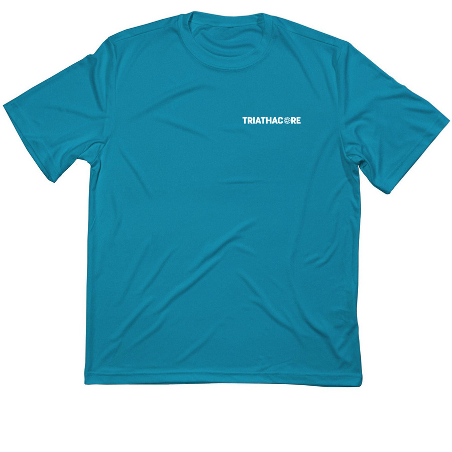 Triathacore workout gear, a Atomic Blue Classic Performance Tee