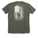 Soldier Love, a Heather Military Green Premium Unisex Tee (back-view)