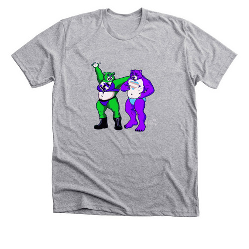 BOOTBLACK AND TRANSBEAR, a Athletic Heather Premium Unisex Tee