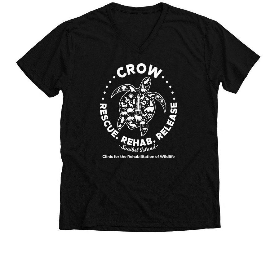 CROW / Sea Turtle Complex, a Solid Black Blend Premium V-Neck Tee