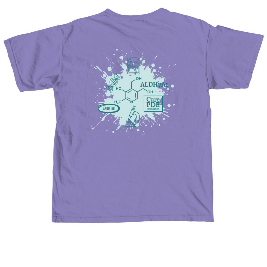 Triple Therapy&nbsp;, a Violet Comfort Colors Unisex Tee (back-view)