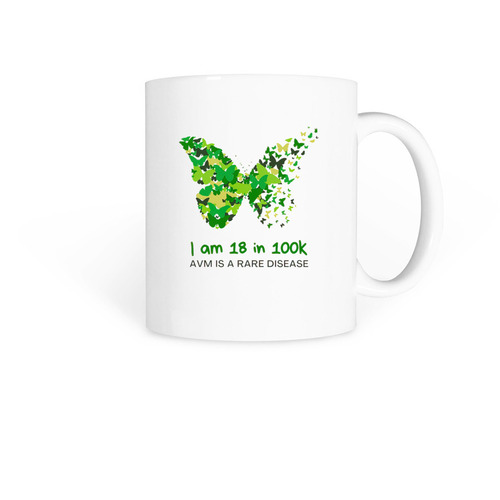 I Am 18 in 100K Butterfly Mug, a White Coffee Mug
