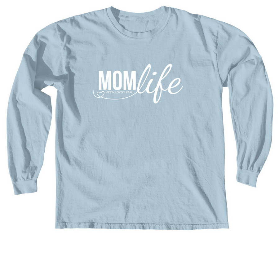 MomLife Comfort Colors LS Tee, a Chambray Comfort Colors Long Sleeve Tee