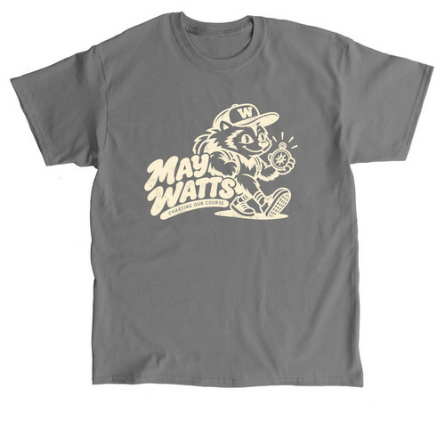 Front Only Design in Cream, a Charcoal Classic Unisex Tee