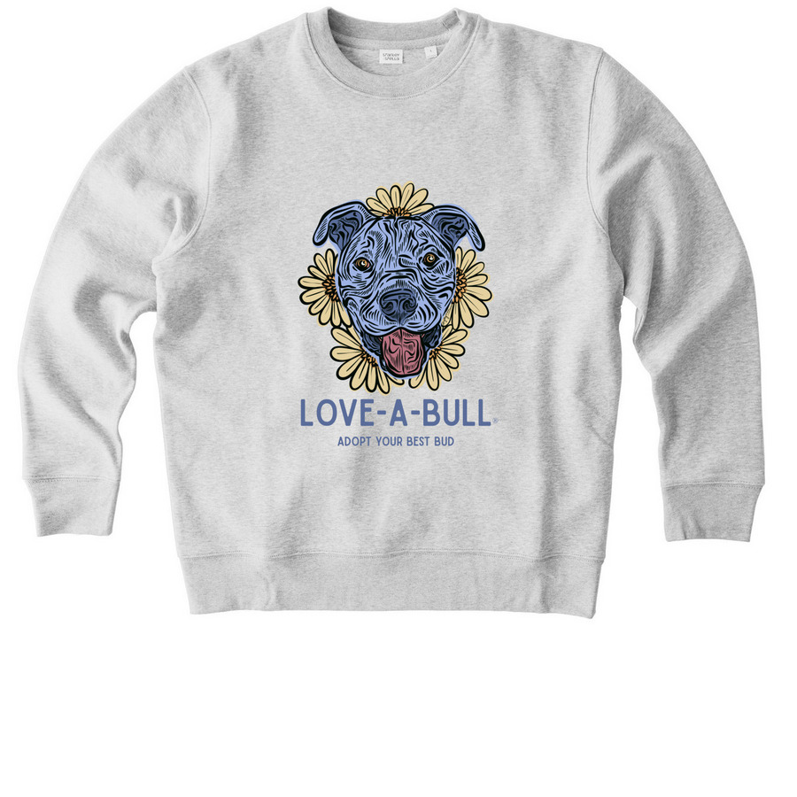 Adopt Your Best Bud, a Cool Heather Grey Stanley/Stella Unisex Changer 2.0 Crewneck Sweatshirt