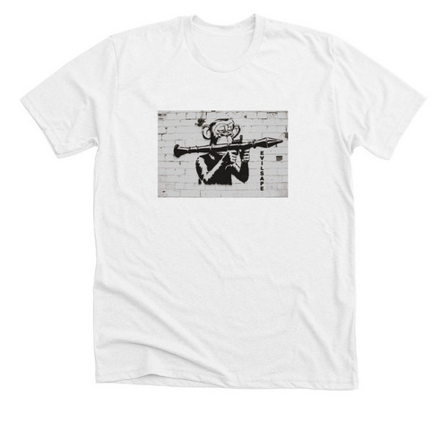 Evil$ape Meme Merch, a Solid White Blend Premium Unisex Tee