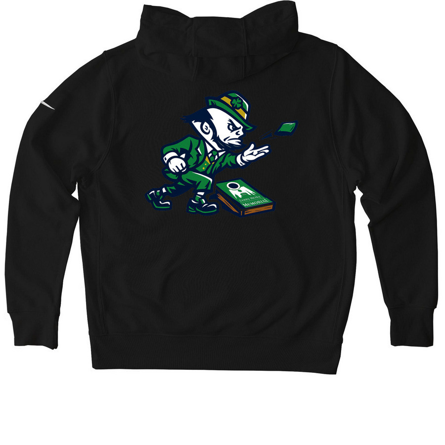 6th Annual Terry Healy Cornhole Tourney, a Black Nike Club Fleece Pullover Hoodie (back-view)