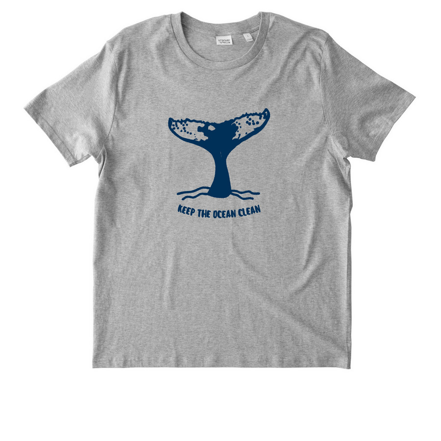 Keep the Ocean Clean, a Heather Grey Stanley/Stella Unisex Rocker Tee