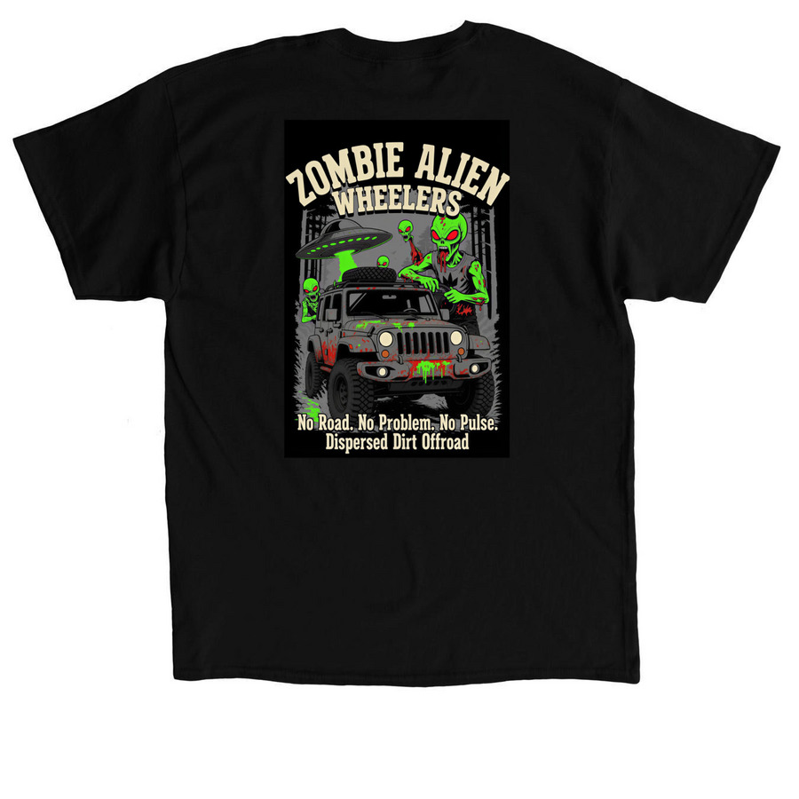 Zombie Aliens&nbsp;, a Black Classic Unisex Tee (back-view)