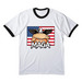 MAGA Hair Tees & Hoodies, a White/ Jet Black Cotton Ringer Tee