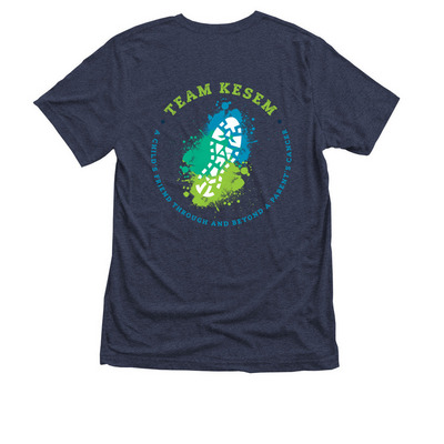 Team Kesem Shirt, a Vintage Navy Triblend Unisex Tee