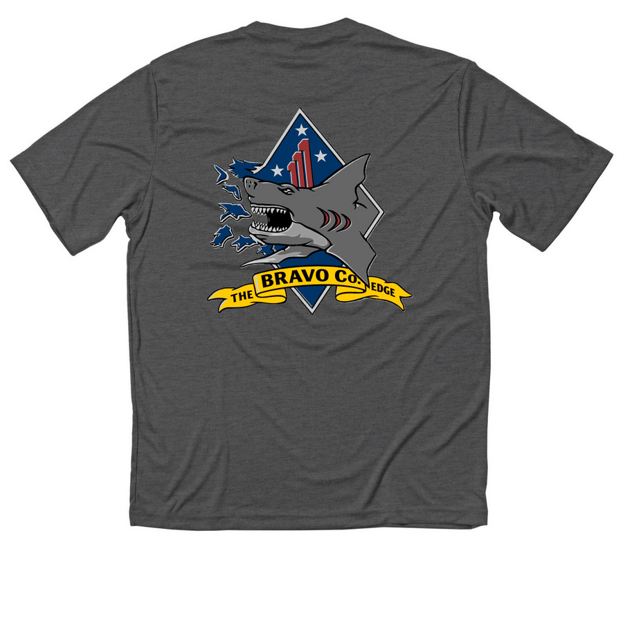 100% Polyester PT Shirts Circa 1993 and Below, a Iron Grey Heather Classic Performance Tee (back-view)